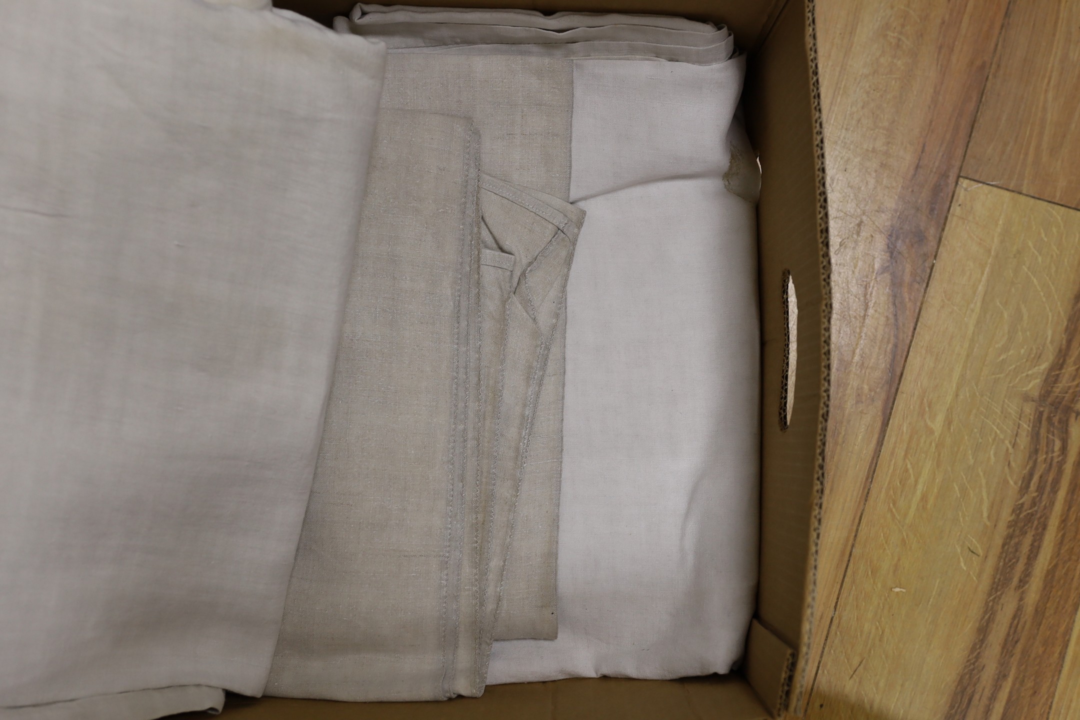 A box of eight French Provincial sheets